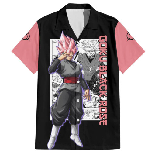 Chemise hawaïenne Goku Black Rose Dragon Ball motif manga