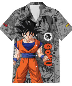 Chemise hawaïenne Goku Dragon Ball motif manga