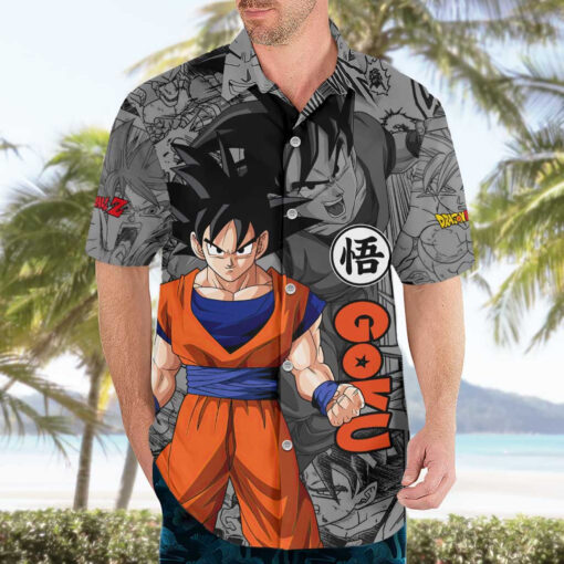 Chemise hawaïenne Goku Dragon Ball motif manga – Image 3