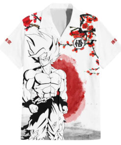 Chemise hawaïenne Goku Dragon Ball fleur de cerisier