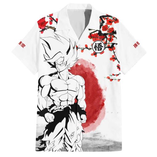 Chemise hawaïenne Goku Dragon Ball fleur de cerisier