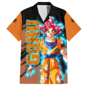 Chemise hawaïenne Goku Super Saiyan God
