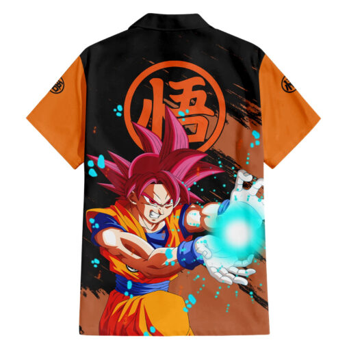 Chemise hawaïenne Goku Super Saiyan God – Image 2