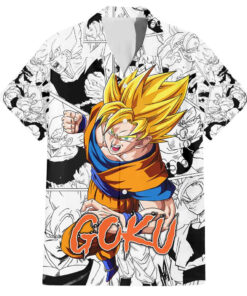 Chemise hawaïenne Goku Super Saiyan 2 Dragon Ball