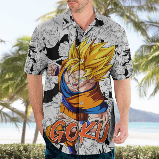 Chemise hawaïenne Goku Super Saiyan 2 Dragon Ball – Image 3