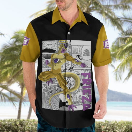 Chemise hawaïenne Freezer doré Dragon Ball – Image 3