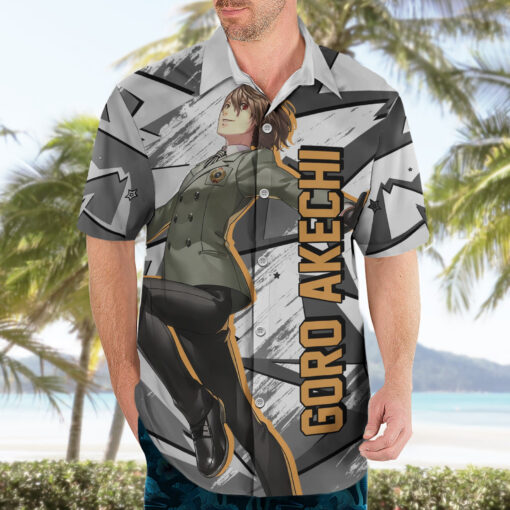 Chemise hawaïenne Goro Akechi Persona cyber style – Image 3