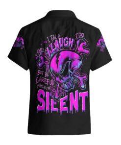 Chemise hawaïenne crâne graffiti citation