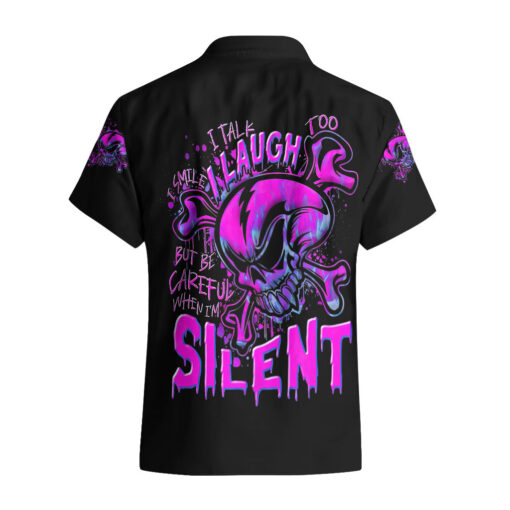 Chemise hawaïenne crâne graffiti citation