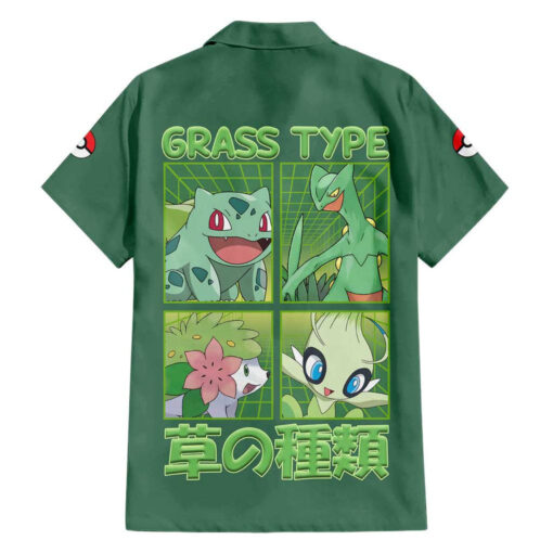 Chemise hawaïenne Pokémon type Plante – Image 2