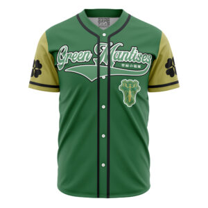 Maillot de baseball Mantes Vertes Black Clover