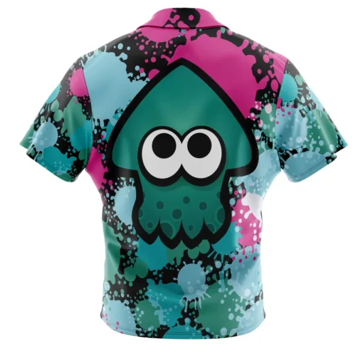 Chemise hawaïenne Green Squid Aloha Splatoon – Image 2