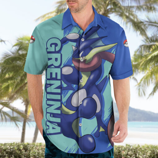 Chemise hawaïenne Greninja Pokémon Anime – Image 3