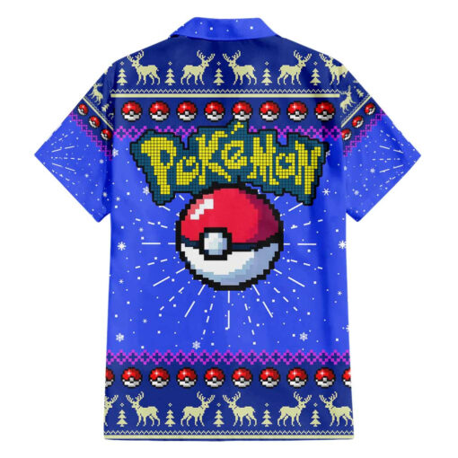 Chemise hawaïenne Greninja Pokémon Noël pixel – Image 2