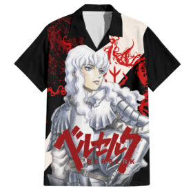 Chemise hawaïenne Griffith Berserk sang noir