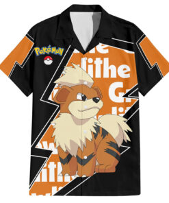 Chemise hawaïenne Growlithe style éclair Anime