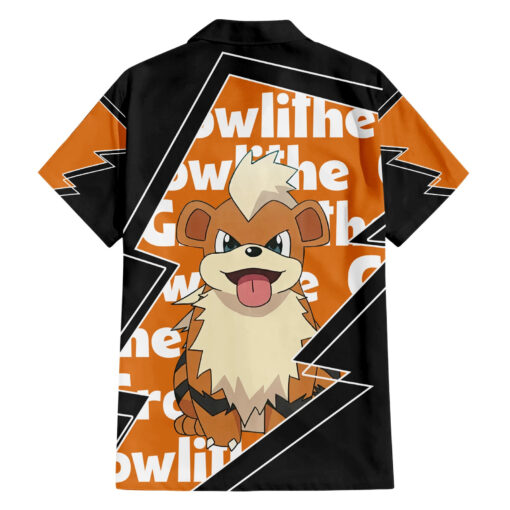 Chemise hawaïenne Growlithe style éclair Anime – Image 2
