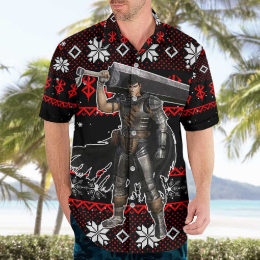 Chemise hawaïenne Guts Berserk Noël Anime Mix – Image 3