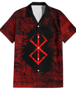 Chemise hawaïenne Guts Berserk grunge sanglant Anime Mix