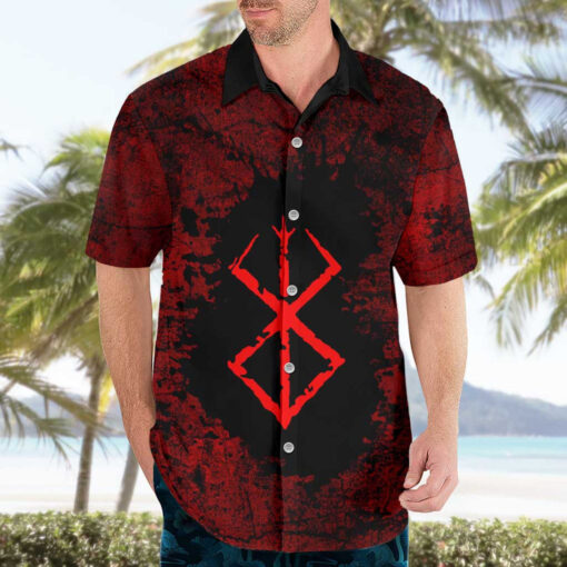 Chemise hawaïenne Guts Berserk grunge sanglant Anime Mix – Image 3