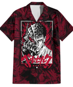 Chemise hawaïenne Guts Berserk métallique Anime