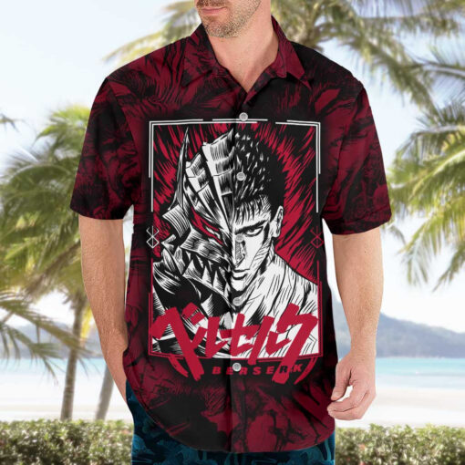 Chemise hawaïenne Guts Berserk métallique Anime – Image 3