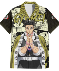 Chemise hawaïenne Gyomei Himejima Demon Slayer Manga Mix