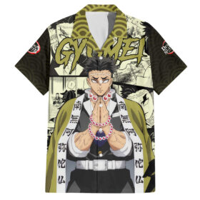 Chemise hawaïenne Gyomei Himejima Demon Slayer Manga Mix