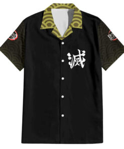 Chemise hawaïenne Gyomei Kimetsu no Yaiba Japon