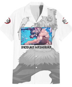 Chemise hawaïenne Inosuke Hashibira Demon Slayer Anime