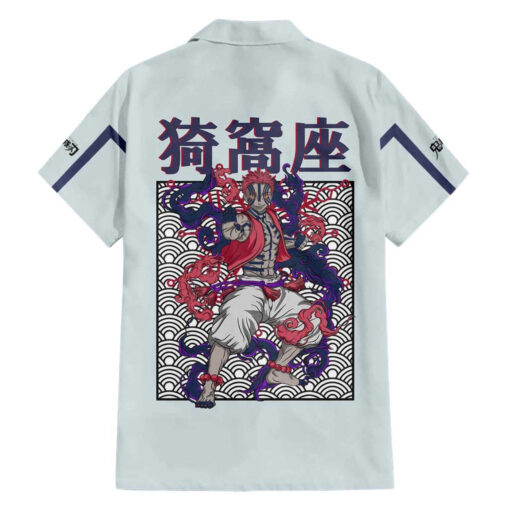 Chemise hawaïenne Akaza Hakuji Demon Slayer Anime – Image 2