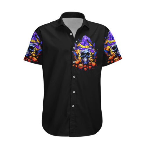 Chemise hawaïenne crâne Halloween Resting Witch Face – Image 2