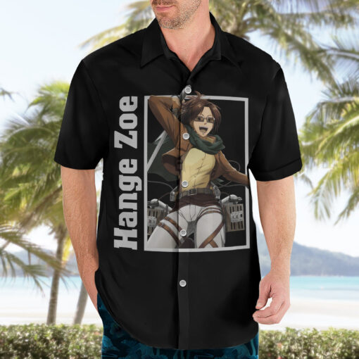 Chemise hawaïenne Hange Zoë L’Attaque des Titans Anime – Image 3
