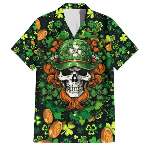 Chemise hawaïenne crâne Saint Patrick’s Day – Image 2