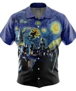 Chemise hawaïenne Nuit étoilée Harry Potter Poudlard