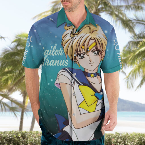 Chemise hawaïenne Haruka Tenoh Sailor Uranus Sailor Moon – Image 3