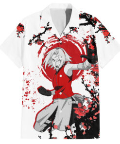 Chemise hawaïenne Sakura Haruno style japonais Anime