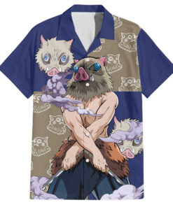 Chemise hawaïenne Inosuke Hashibira Demon Slayer Anime