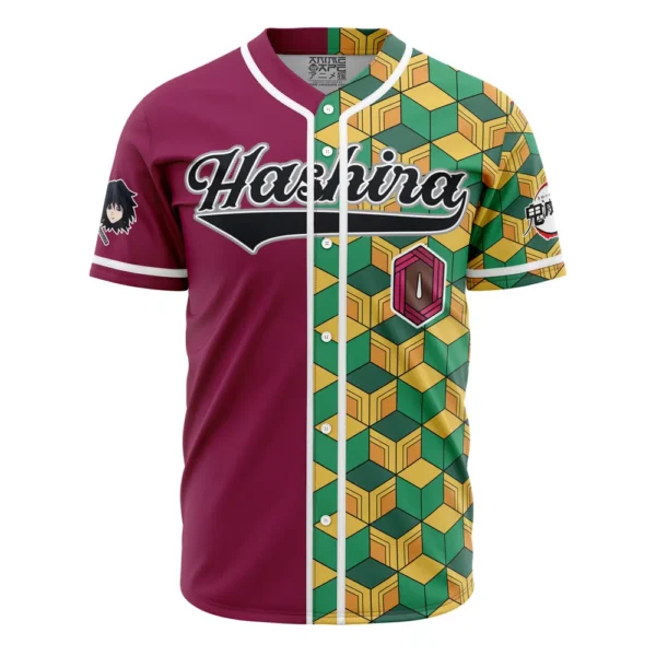 Maillot de baseball Hashira Giyu Tomioka Demon Slayer