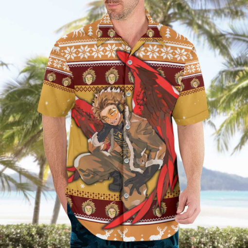 Chemise hawaïenne Hawks My Hero Academia Noël Mix – Image 3