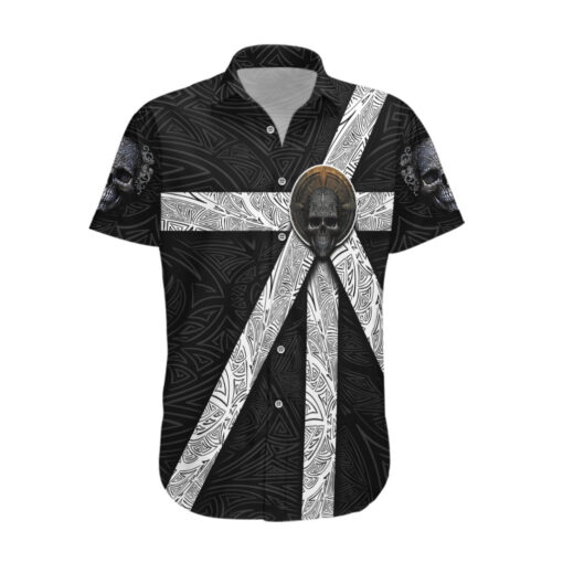 Chemise hawaïenne motif crâne enfer citation provocante – Image 2