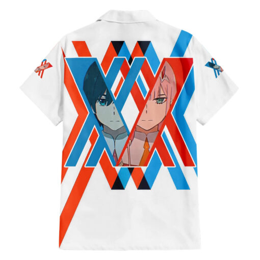 Chemise hawaïenne Hiro & Zero Two Strelitzia Anime – Image 2