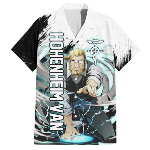 Chemise hawaïenne Hohenheim Van Fullmetal Alchemist motif grunge