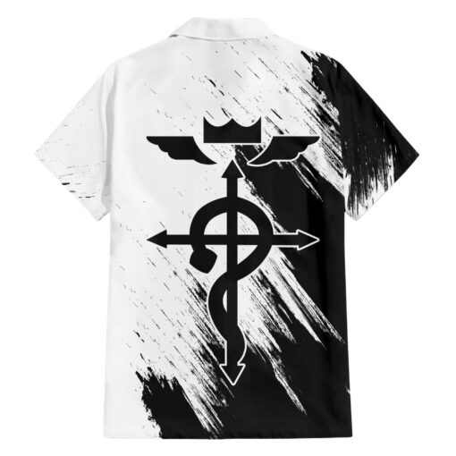 Chemise hawaïenne Hohenheim Van Fullmetal Alchemist motif grunge – Image 2