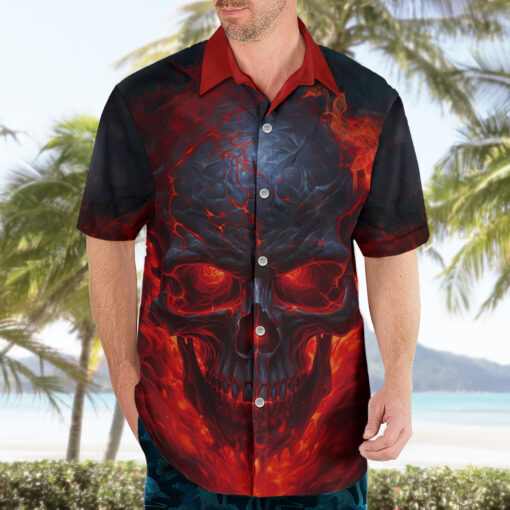 Chemise hawaïenne crâne Karma citation – Image 3