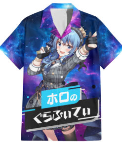 Chemise hawaïenne Hoshimachi Suisei HoloLive Galaxie
