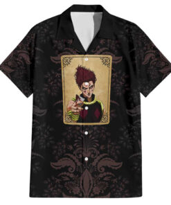 Chemise hawaïenne Hisoka regard hypnotique Hunter x Hunter