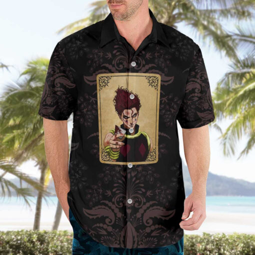 Chemise hawaïenne Hisoka regard hypnotique Hunter x Hunter – Image 3