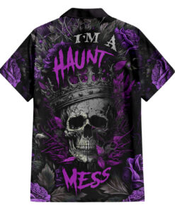 Chemise hawaïenne I Am a Haunt Mess Halloween