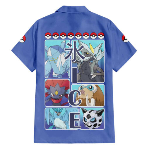 Chemise hawaïenne Pokémon type Glace Anime – Image 2